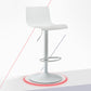 Contemporary Swivel Adjustable Bar Stool Indoor Bar Stool with Low Back White 1 Piece Clearhalo 'Bar Furniture' 'Bar Stools' 'bar_stools' 'furn' 'furn_bar_stools' 'furniture_bar_stools' 'Kitchen & Dining Furniture' 'kitchen&dining_furn' 'kitchen' 'kitchen_furn' Furniture' 4453026