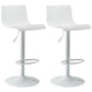 Contemporary Swivel Adjustable Bar Stool Indoor Bar Stool with Low Back White 2 Piece Set Clearhalo 'Bar Furniture' 'Bar Stools' 'bar_stools' 'furn' 'furn_bar_stools' 'furniture_bar_stools' 'Kitchen & Dining Furniture' 'kitchen&dining_furn' 'kitchen' 'kitchen_furn' Furniture' 4453028