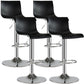 Contemporary Swivel Adjustable Bar Stool Indoor Bar Stool with Low Back Textured Black 4 Piece Set Clearhalo 'Bar Furniture' 'Bar Stools' 'bar_stools' 'furn' 'furn_bar_stools' 'furniture_bar_stools' 'Kitchen & Dining Furniture' 'kitchen&dining_furn' 'kitchen' 'kitchen_furn' Furniture' 4453031