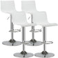 Contemporary Swivel Adjustable Bar Stool Indoor Bar Stool with Low Back Textured White 4 Piece Set Clearhalo 'Bar Furniture' 'Bar Stools' 'bar_stools' 'furn' 'furn_bar_stools' 'furniture_bar_stools' 'Kitchen & Dining Furniture' 'kitchen&dining_furn' 'kitchen' 'kitchen_furn' Furniture' 4453041