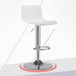 Contemporary Swivel Adjustable Bar Stool Indoor Bar Stool with Low Back Textured White 1 Piece Clearhalo 'Bar Furniture' 'Bar Stools' 'bar_stools' 'furn' 'furn_bar_stools' 'furniture_bar_stools' 'Kitchen & Dining Furniture' 'kitchen&dining_furn' 'kitchen' 'kitchen_furn' Furniture' 4453042