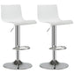 Contemporary Swivel Adjustable Bar Stool Indoor Bar Stool with Low Back Textured White 2 Piece Set Clearhalo 'Bar Furniture' 'Bar Stools' 'bar_stools' 'furn' 'furn_bar_stools' 'furniture_bar_stools' 'Kitchen & Dining Furniture' 'kitchen&dining_furn' 'kitchen' 'kitchen_furn' Furniture' 4453043
