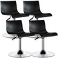 Contemporary Swivel Adjustable Bar Stool Indoor Bar Stool with Low Back Gloss Black 4 Piece Set Clearhalo 'Bar Furniture' 'Bar Stools' 'bar_stools' 'furn' 'furn_bar_stools' 'furniture_bar_stools' 'Kitchen & Dining Furniture' 'kitchen&dining_furn' 'kitchen' 'kitchen_furn' Furniture' 4453044