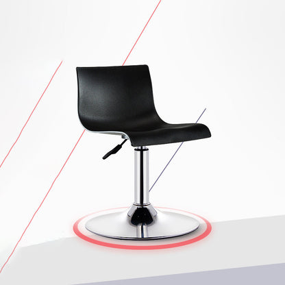 Contemporary Swivel Adjustable Bar Stool Indoor Bar Stool with Low Back Gloss Black 1 Piece Clearhalo 'Bar Furniture' 'Bar Stools' 'bar_stools' 'furn' 'furn_bar_stools' 'furniture_bar_stools' 'Kitchen & Dining Furniture' 'kitchen&dining_furn' 'kitchen' 'kitchen_furn' Furniture' 4453045