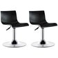 Contemporary Swivel Adjustable Bar Stool Indoor Bar Stool with Low Back Gloss Black 2 Piece Set Clearhalo 'Bar Furniture' 'Bar Stools' 'bar_stools' 'furn' 'furn_bar_stools' 'furniture_bar_stools' 'Kitchen & Dining Furniture' 'kitchen&dining_furn' 'kitchen' 'kitchen_furn' Furniture' 4453046