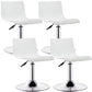 Contemporary Swivel Adjustable Bar Stool Indoor Bar Stool with Low Back Gloss White 4 Piece Set Clearhalo 'Bar Furniture' 'Bar Stools' 'bar_stools' 'furn' 'furn_bar_stools' 'furniture_bar_stools' 'Kitchen & Dining Furniture' 'kitchen&dining_furn' 'kitchen' 'kitchen_furn' Furniture' 4453047