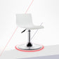 Contemporary Swivel Adjustable Bar Stool Indoor Bar Stool with Low Back Gloss White 1 Piece Clearhalo 'Bar Furniture' 'Bar Stools' 'bar_stools' 'furn' 'furn_bar_stools' 'furniture_bar_stools' 'Kitchen & Dining Furniture' 'kitchen&dining_furn' 'kitchen' 'kitchen_furn' Furniture' 4453048