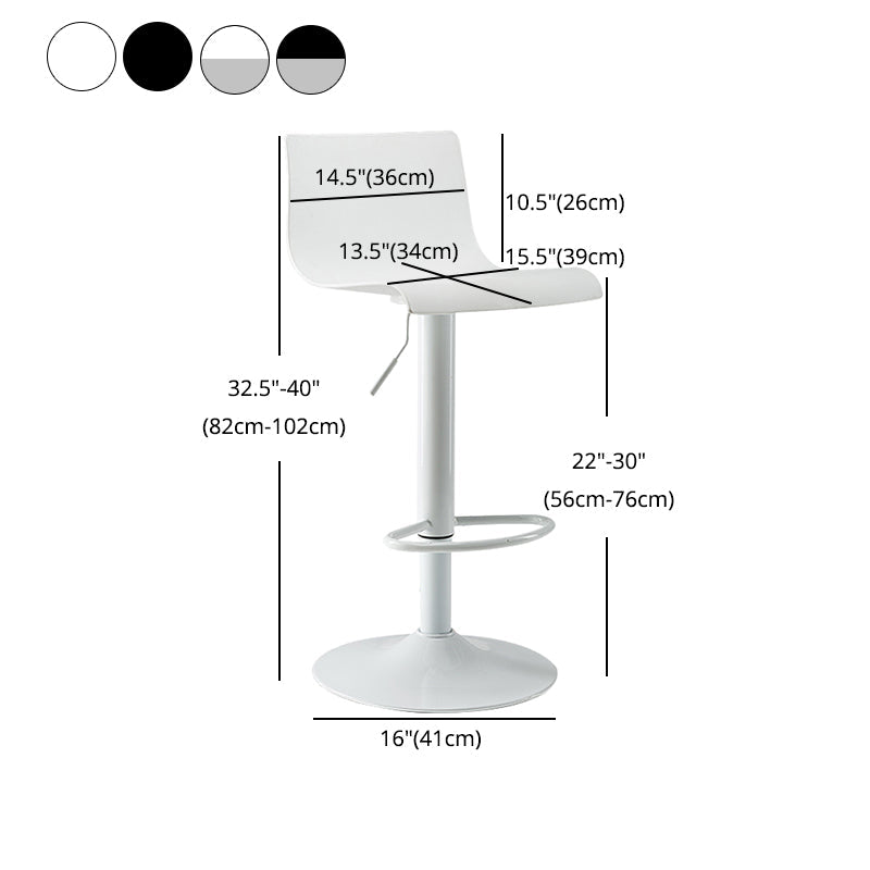 Contemporary Swivel Adjustable Bar Stool Indoor Bar Stool with Low Back Clearhalo 'Bar Furniture' 'Bar Stools' 'bar_stools' 'furn' 'furn_bar_stools' 'furniture_bar_stools' 'Kitchen & Dining Furniture' 'kitchen&dining_furn' 'kitchen' 'kitchen_furn' Furniture' 4453050