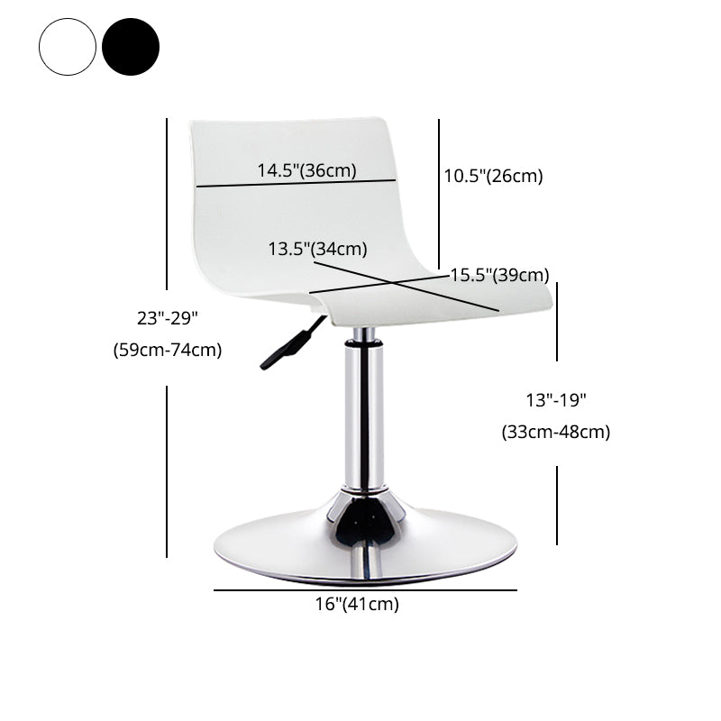Contemporary Swivel Adjustable Bar Stool Indoor Bar Stool with Low Back Clearhalo 'Bar Furniture' 'Bar Stools' 'bar_stools' 'furn' 'furn_bar_stools' 'furniture_bar_stools' 'Kitchen & Dining Furniture' 'kitchen&dining_furn' 'kitchen' 'kitchen_furn' Furniture' 4453051