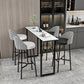Industrial Style Stone Top Cocktail Bar Table 42-inch Height Table for Kitchen Clearhalo 'Bar Furniture' 'Bar Tables' 'bar_tables' 'furn' 'furn_bar_tables' 'Furniture' 'furniture_bar_tables' 'Kitchen & Dining Furniture' 4453119