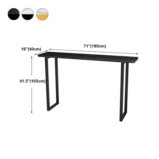 Industrial Style Stone Top Cocktail Bar Table 42-inch Height Table for Kitchen Clearhalo 'Bar Furniture' 'Bar Tables' 'bar_tables' 'furn' 'furn_bar_tables' 'Furniture' 'furniture_bar_tables' 'Kitchen & Dining Furniture' 4453126