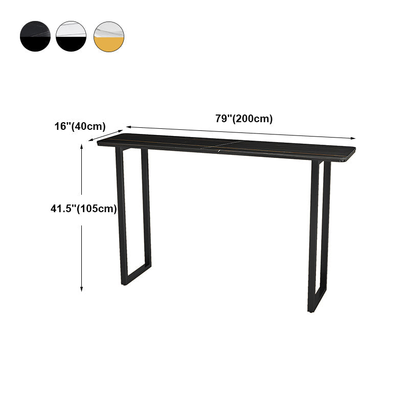 Industrial Style Stone Top Cocktail Bar Table 42-inch Height Table for Kitchen Clearhalo 'Bar Furniture' 'Bar Tables' 'bar_tables' 'furn' 'furn_bar_tables' 'Furniture' 'furniture_bar_tables' 'Kitchen & Dining Furniture' 4453127