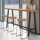 Modern Wood Bistro Bar Table with Rectangle Table Top Black Trestle Table - 42" H 94.5"L x 15.7"W x 41.3"H Without Chairs Clearhalo 'Bar Furniture' 'Bar Tables' 'bar_tables' 'furn' 'furn_bar_tables' 'Furniture' 'furniture_bar_tables' 'Kitchen & Dining Furniture' 4453155