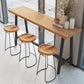 Modern Wood Bistro Bar Table with Rectangle Table Top Black Trestle Table - 42" H 102.4"L x 15.7"W x 41.3"H Without Chairs Clearhalo 'Bar Furniture' 'Bar Tables' 'bar_tables' 'furn' 'furn_bar_tables' 'Furniture' 'furniture_bar_tables' 'Kitchen & Dining Furniture' 4453156