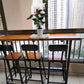 Modern Wood Bar Height Table with Rectangle Table Top Black Trestle Table - 42" H Clearhalo 'Bar Furniture' 'Bar Tables' 'bar_tables' 'furn' 'furn_bar_tables' 'Furniture' 'furniture_bar_tables' 'Kitchen & Dining Furniture' 4453206