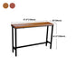Modern Wood Bar Height Table with Rectangle Table Top Black Trestle Table - 42" H Clearhalo 'Bar Furniture' 'Bar Tables' 'bar_tables' 'furn' 'furn_bar_tables' 'Furniture' 'furniture_bar_tables' 'Kitchen & Dining Furniture' 4453208