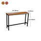 Modern Wood Bar Height Table with Rectangle Table Top Black Trestle Table - 42" H Clearhalo 'Bar Furniture' 'Bar Tables' 'bar_tables' 'furn' 'furn_bar_tables' 'Furniture' 'furniture_bar_tables' 'Kitchen & Dining Furniture' 4453210
