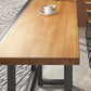 Modern Wood Pub Table with Rectangle Table Top Black Sled Table with 42-inch Height Clearhalo 'Bar Furniture' 'Bar Tables' 'bar_tables' 'furn' 'furn_bar_tables' 'Furniture' 'furniture_bar_tables' 'Kitchen & Dining Furniture' 4453272
