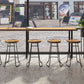Modern Wood Pub Table with Rectangle Table Top Black Sled Table with 42-inch Height Clearhalo 'Bar Furniture' 'Bar Tables' 'bar_tables' 'furn' 'furn_bar_tables' 'Furniture' 'furniture_bar_tables' 'Kitchen & Dining Furniture' 4453274