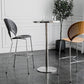 Modern Silver Metal Counter Table with Round Table Top Silver Pedestal Table Clearhalo 'Bar Furniture' 'Bar Tables' 'bar_tables' 'furn' 'furn_bar_tables' 'Furniture' 'furniture_bar_tables' 'Kitchen & Dining Furniture' 4453306