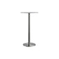 Modern Silver Metal Counter Table with Round Table Top Silver Pedestal Table 16"L x 16"W x 43"H Without Chairs Clearhalo 'Bar Furniture' 'Bar Tables' 'bar_tables' 'furn' 'furn_bar_tables' 'Furniture' 'furniture_bar_tables' 'Kitchen & Dining Furniture' 4453310