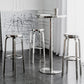 Modern Silver Metal Counter Table with Round Table Top Silver Pedestal Table Clearhalo 'Bar Furniture' 'Bar Tables' 'bar_tables' 'furn' 'furn_bar_tables' 'Furniture' 'furniture_bar_tables' 'Kitchen & Dining Furniture' 4453312