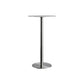 Modern Silver Metal Counter Table with Round Table Top Silver Pedestal Table 20"L x 20"W x 43"H Without Chairs Clearhalo 'Bar Furniture' 'Bar Tables' 'bar_tables' 'furn' 'furn_bar_tables' 'Furniture' 'furniture_bar_tables' 'Kitchen & Dining Furniture' 4453313