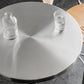 Modern Silver Metal Counter Table with Round Table Top Silver Pedestal Table Clearhalo 'Bar Furniture' 'Bar Tables' 'bar_tables' 'furn' 'furn_bar_tables' 'Furniture' 'furniture_bar_tables' 'Kitchen & Dining Furniture' 4453316