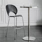 Modern Silver Metal Counter Table with Round Table Top Silver Pedestal Table Clearhalo 'Bar Furniture' 'Bar Tables' 'bar_tables' 'furn' 'furn_bar_tables' 'Furniture' 'furniture_bar_tables' 'Kitchen & Dining Furniture' 4453319