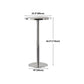 Modern Silver Metal Counter Table with Round Table Top Silver Pedestal Table Clearhalo 'Bar Furniture' 'Bar Tables' 'bar_tables' 'furn' 'furn_bar_tables' 'Furniture' 'furniture_bar_tables' 'Kitchen & Dining Furniture' 4453323