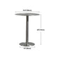 Modern Silver Metal Counter Table with Round Table Top Silver Pedestal Table Clearhalo 'Bar Furniture' 'Bar Tables' 'bar_tables' 'furn' 'furn_bar_tables' 'Furniture' 'furniture_bar_tables' 'Kitchen & Dining Furniture' 4453325