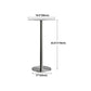 Modern Silver Metal Counter Table with Round Table Top Silver Pedestal Table Clearhalo 'Bar Furniture' 'Bar Tables' 'bar_tables' 'furn' 'furn_bar_tables' 'Furniture' 'furniture_bar_tables' 'Kitchen & Dining Furniture' 4453327