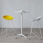 Modern Wood Counter Table with Round Table Top 4-Prong Table - 42" H White 23.6"L x 23.6"W x 41.3"H Clearhalo 'Bar Furniture' 'Bar Tables' 'bar_tables' 'Furniture' 'furniture_bar_tables' 'Kitchen & Dining Furniture' 4453329