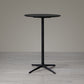 Modern Wood Counter Table with Round Table Top 4-Prong Table - 42" H Black 27.6"L x 27.6"W x 41.3"H Clearhalo 'Bar Furniture' 'Bar Tables' 'bar_tables' 'Furniture' 'furniture_bar_tables' 'Kitchen & Dining Furniture' 4453331