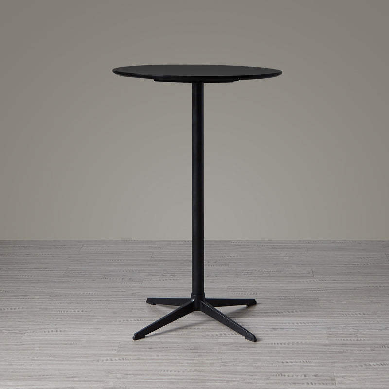 Modern Wood Counter Table with Round Table Top 4-Prong Table - 42" H Black 27.6"L x 27.6"W x 41.3"H Clearhalo 'Bar Furniture' 'Bar Tables' 'bar_tables' 'Furniture' 'furniture_bar_tables' 'Kitchen & Dining Furniture' 4453331