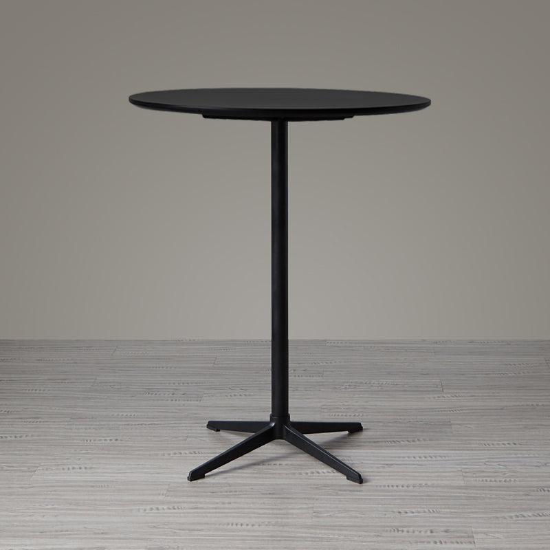 Modern Wood Counter Table with Round Table Top 4-Prong Table - 42" H Black 31.5"L x 31.5"W x 41.3"H Clearhalo 'Bar Furniture' 'Bar Tables' 'bar_tables' 'Furniture' 'furniture_bar_tables' 'Kitchen & Dining Furniture' 4453332