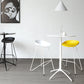 Modern Wood Counter Table with Round Table Top 4-Prong Table - 42" H White 27.6"L x 27.6"W x 41.3"H Clearhalo 'Bar Furniture' 'Bar Tables' 'bar_tables' 'Furniture' 'furniture_bar_tables' 'Kitchen & Dining Furniture' 4453333