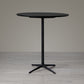Modern Wood Counter Table with Round Table Top 4-Prong Table - 42" H Black 35"L x 35"W x 41"H Clearhalo 'Bar Furniture' 'Bar Tables' 'bar_tables' 'Furniture' 'furniture_bar_tables' 'Kitchen & Dining Furniture' 4453334