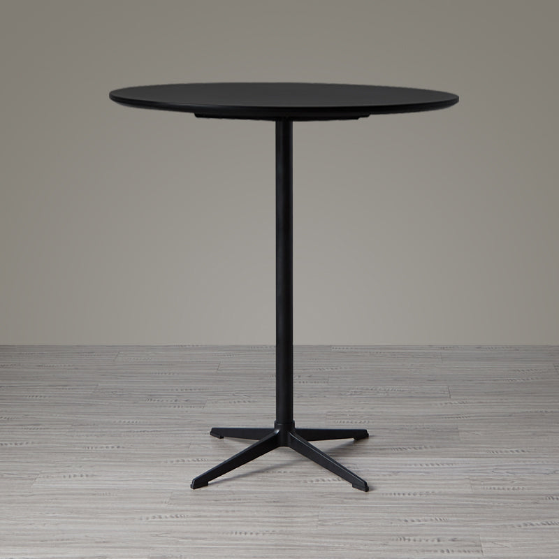 Modern Wood Counter Table with Round Table Top 4-Prong Table - 42" H Black 35"L x 35"W x 41"H Clearhalo 'Bar Furniture' 'Bar Tables' 'bar_tables' 'Furniture' 'furniture_bar_tables' 'Kitchen & Dining Furniture' 4453334