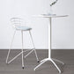 Modern Wood Counter Table with Round Table Top 4-Prong Table - 42" H White 31.5"L x 31.5"W x 41.3"H Clearhalo 'Bar Furniture' 'Bar Tables' 'bar_tables' 'Furniture' 'furniture_bar_tables' 'Kitchen & Dining Furniture' 4453342
