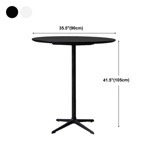 Modern Wood Counter Table with Round Table Top 4-Prong Table - 42" H Clearhalo 'Bar Furniture' 'Bar Tables' 'bar_tables' 'Furniture' 'furniture_bar_tables' 'Kitchen & Dining Furniture' 4453344