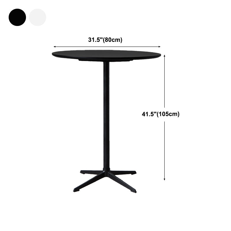 Modern Wood Counter Table with Round Table Top 4-Prong Table - 42" H Clearhalo 'Bar Furniture' 'Bar Tables' 'bar_tables' 'Furniture' 'furniture_bar_tables' 'Kitchen & Dining Furniture' 4453345
