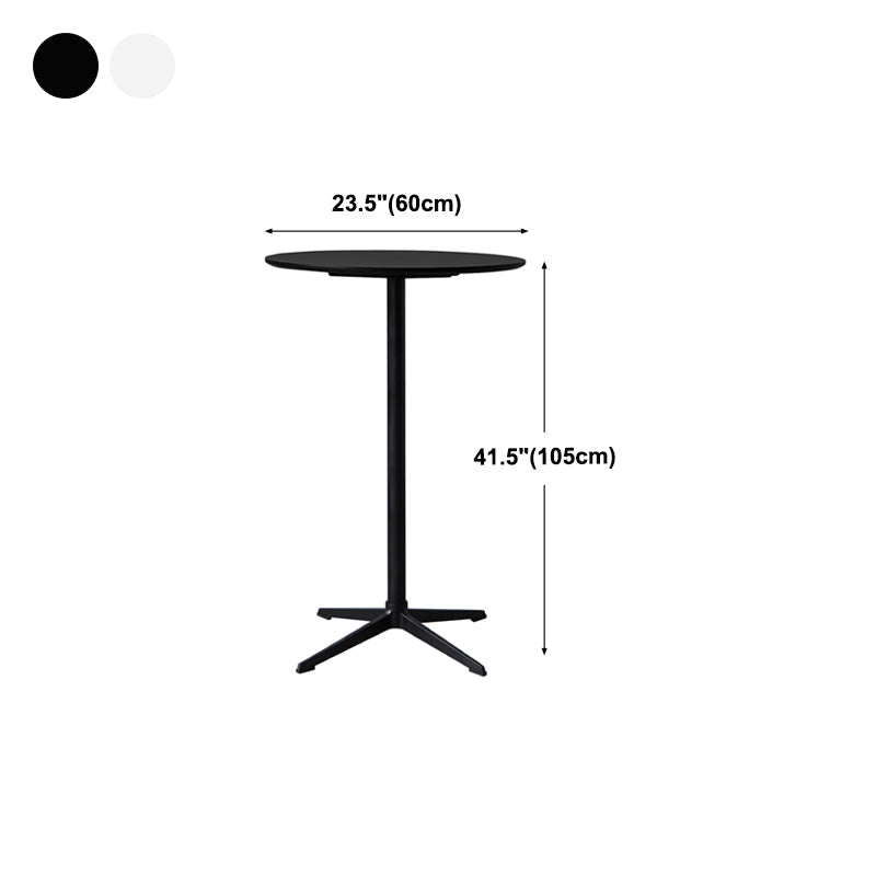 Modern Wood Counter Table with Round Table Top 4-Prong Table - 42" H Clearhalo 'Bar Furniture' 'Bar Tables' 'bar_tables' 'Furniture' 'furniture_bar_tables' 'Kitchen & Dining Furniture' 4453346