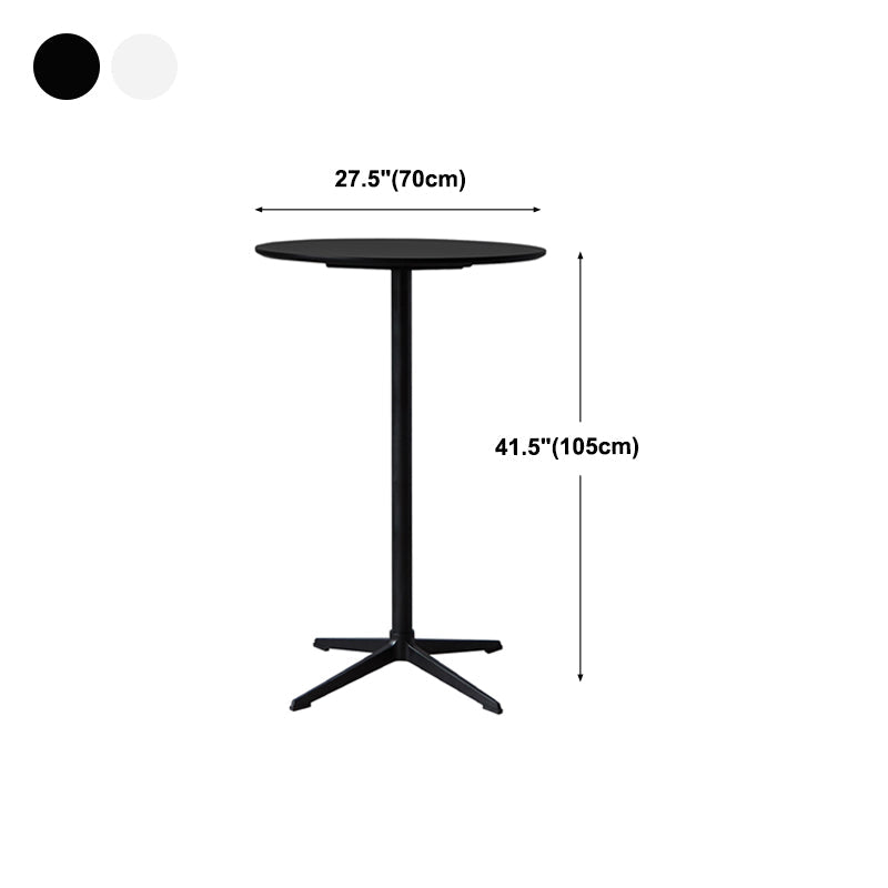 Modern Wood Counter Table with Round Table Top 4-Prong Table - 42" H Clearhalo 'Bar Furniture' 'Bar Tables' 'bar_tables' 'Furniture' 'furniture_bar_tables' 'Kitchen & Dining Furniture' 4453347