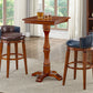 Modern Brown Wood Counter Table with Rectangle Table Top Trestle Table - 42" H 23.6"L x 23.6"W x 41.3"H Walnut Without Chairs Clearhalo 'Bar Furniture' 'Bar Tables' 'bar_tables' 'furn' 'furn_bar_tables' 'Furniture' 'furniture_bar_tables' 'Kitchen & Dining Furniture' 4453353