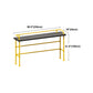 Modern Black Wood Counter Table with Rectangle Table Top Yellow Trestle Table -42" H Clearhalo 'Bar Furniture' 'Bar Tables' 'bar_tables' 'furn' 'furn_bar_tables' 'Furniture' 'furniture_bar_tables' 'Kitchen & Dining Furniture' 4453376