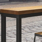 Brown Modern Style Rectangle in Solid Wood and Iron Table Coffee Shop Bar Table Clearhalo 'Bar Furniture' 'Bar Tables' 'bar_tables' 'furn' 'furn_bar_tables' 'Furniture' 'furniture_bar_tables' 'Kitchen & Dining Furniture' 4453384