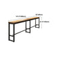 Brown Modern Style Rectangle in Solid Wood and Iron Table Coffee Shop Bar Table Clearhalo 'Bar Furniture' 'Bar Tables' 'bar_tables' 'furn' 'furn_bar_tables' 'Furniture' 'furniture_bar_tables' 'Kitchen & Dining Furniture' 4453394