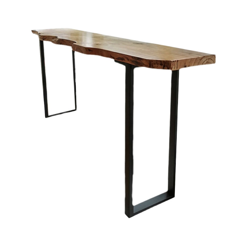 Brown Modern Style in Solid Wood and Iron Coffee Shop Lounge Bar Table Without Chairs Clearhalo 'Bar Furniture' 'Bar Tables' 'bar_tables' 'furn' 'furn_bar_tables' 'Furniture' 'furniture_bar_tables' 'Kitchen & Dining Furniture' 4453403
