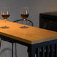 Brown Bar Table in Metal and Wood Indoor Lounge Bar Table for Living Room Clearhalo 'Bar Furniture' 'Bar Tables' 'bar_tables' 'furn' 'furn_bar_tables' 'Furniture' 'furniture_bar_tables' 'Kitchen & Dining Furniture' 4453420